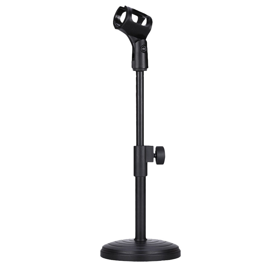 Desktop Microphone Stand Liftable Mic Bracket With Disc Base Mic Accs Parts