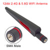 Dual Frequency Through Wall 12DB Enhanced WiFi Router Antenna 2 Pcs Male