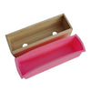 Flexible Rectangular Soap Silicone Loaf Mold Wood Box for 42oz Soaps Pink