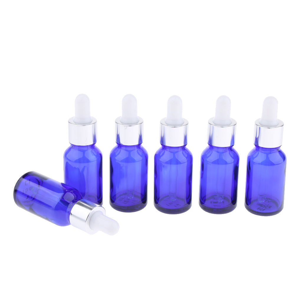 6Pcs Glass Eye Dropper Dispenser Bottles for Essential Oils Perfume 10ML