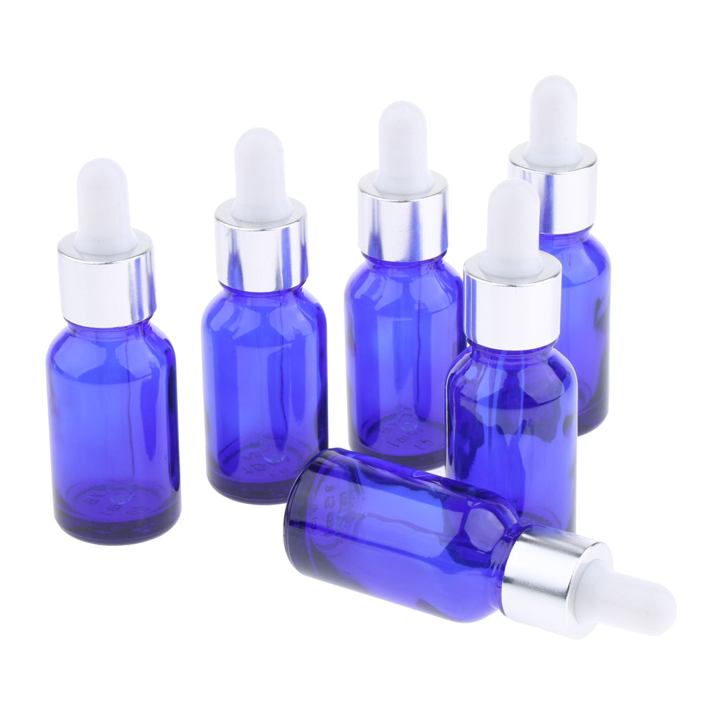 6Pcs Glass Eye Dropper Dispenser Bottles for Essential Oils Perfume 10ML