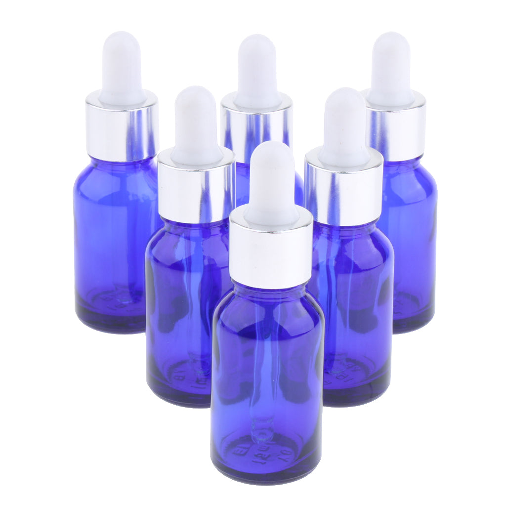 6Pcs Glass Eye Dropper Dispenser Bottles for Essential Oils Perfume 10ML