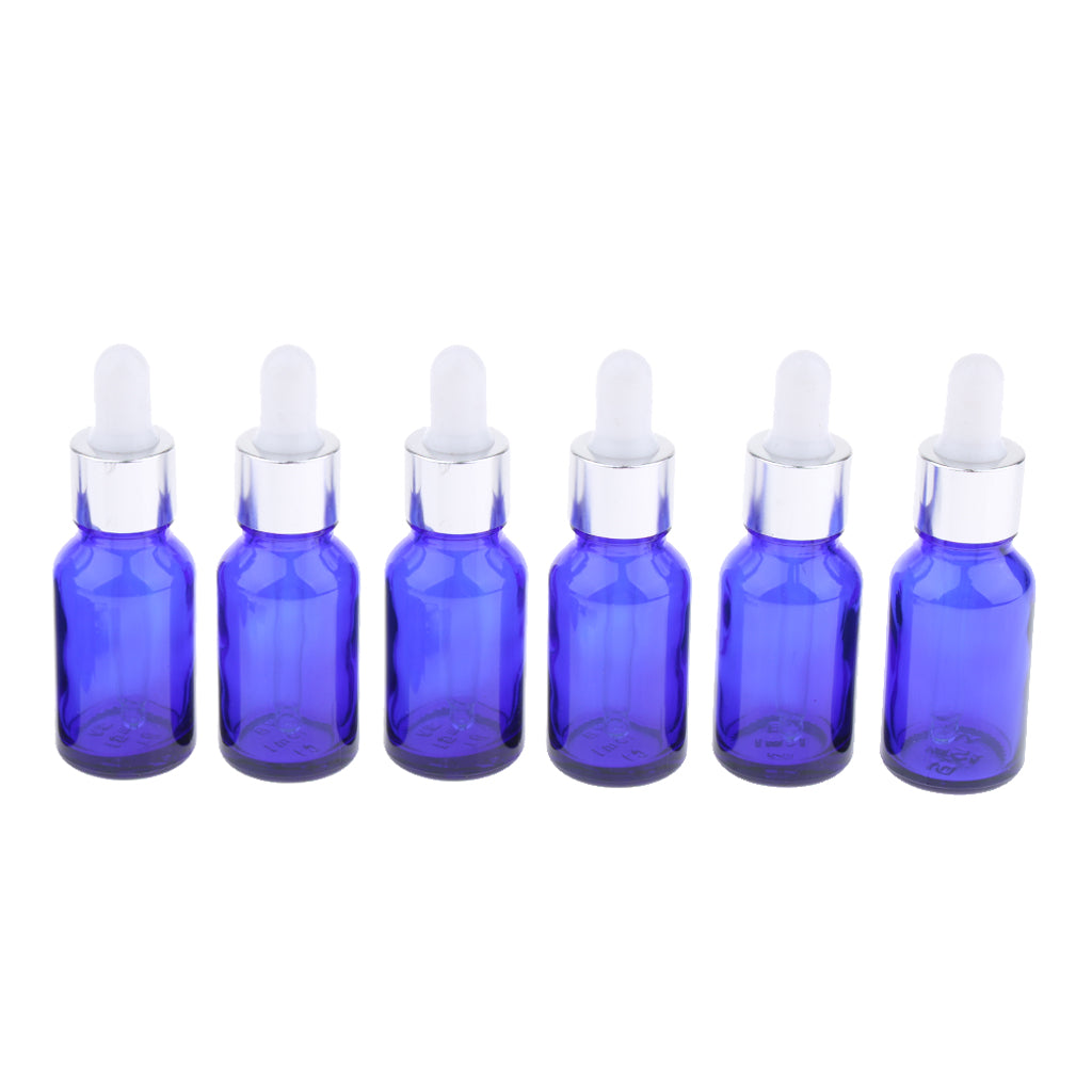 6Pcs Glass Eye Dropper Dispenser Bottles for Essential Oils Perfume 10ML