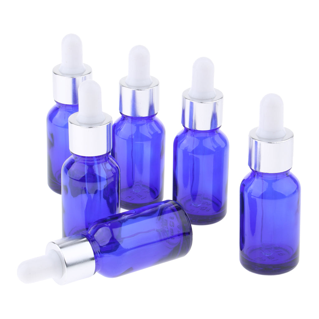 6Pcs Glass Eye Dropper Dispenser Bottles for Essential Oils Perfume 10ML