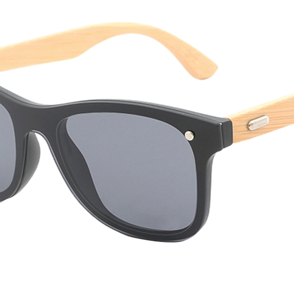 Bamboo Wood Legs Sunglasses Fashion Eyeglasses Eyewear for Women Men Black