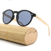 Bamboo Wood Legs Sunglasses Fashion Eyeglasses Eyewear for Women Men Black