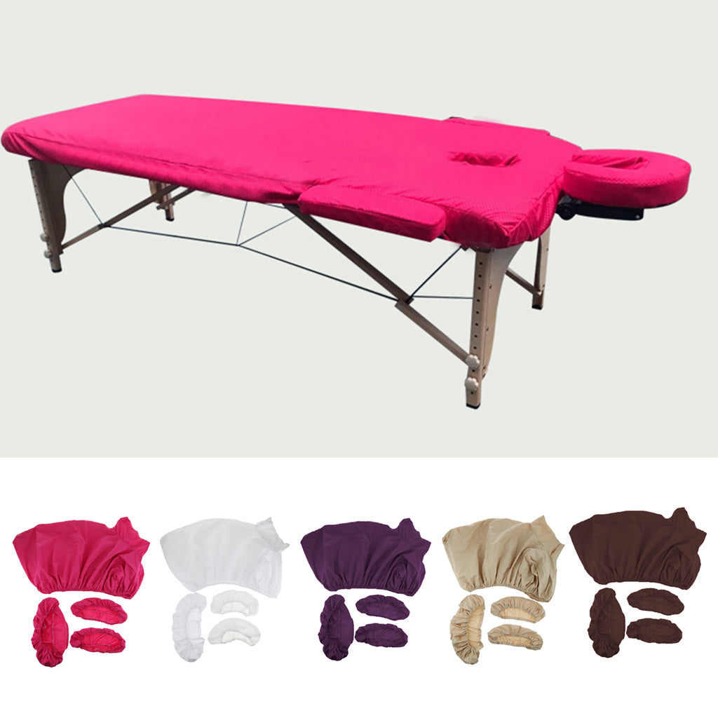 Acupuncture Massage Table Bed Fitted Pad Face Cradle Hand Pillow Cover Rose Red