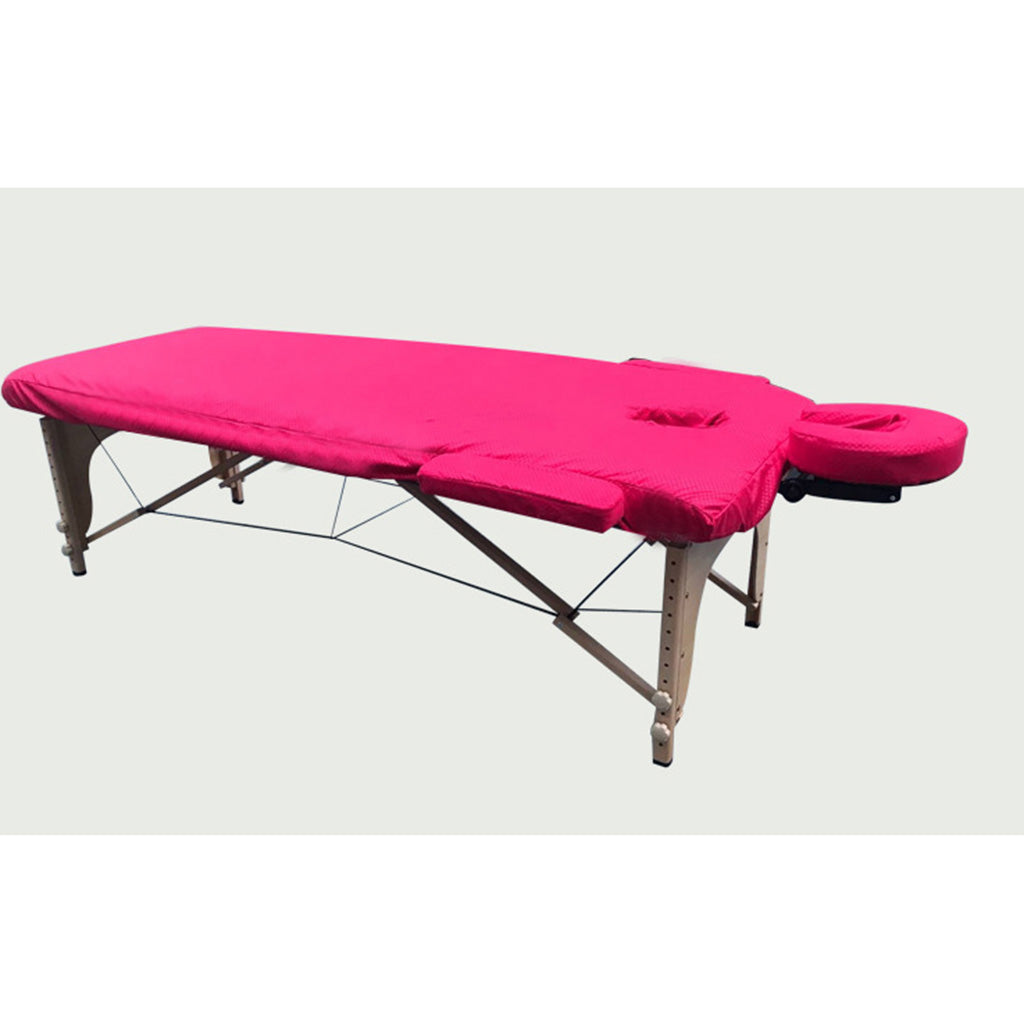 Acupuncture Massage Table Bed Fitted Pad Face Cradle Hand Pillow Cover Rose Red