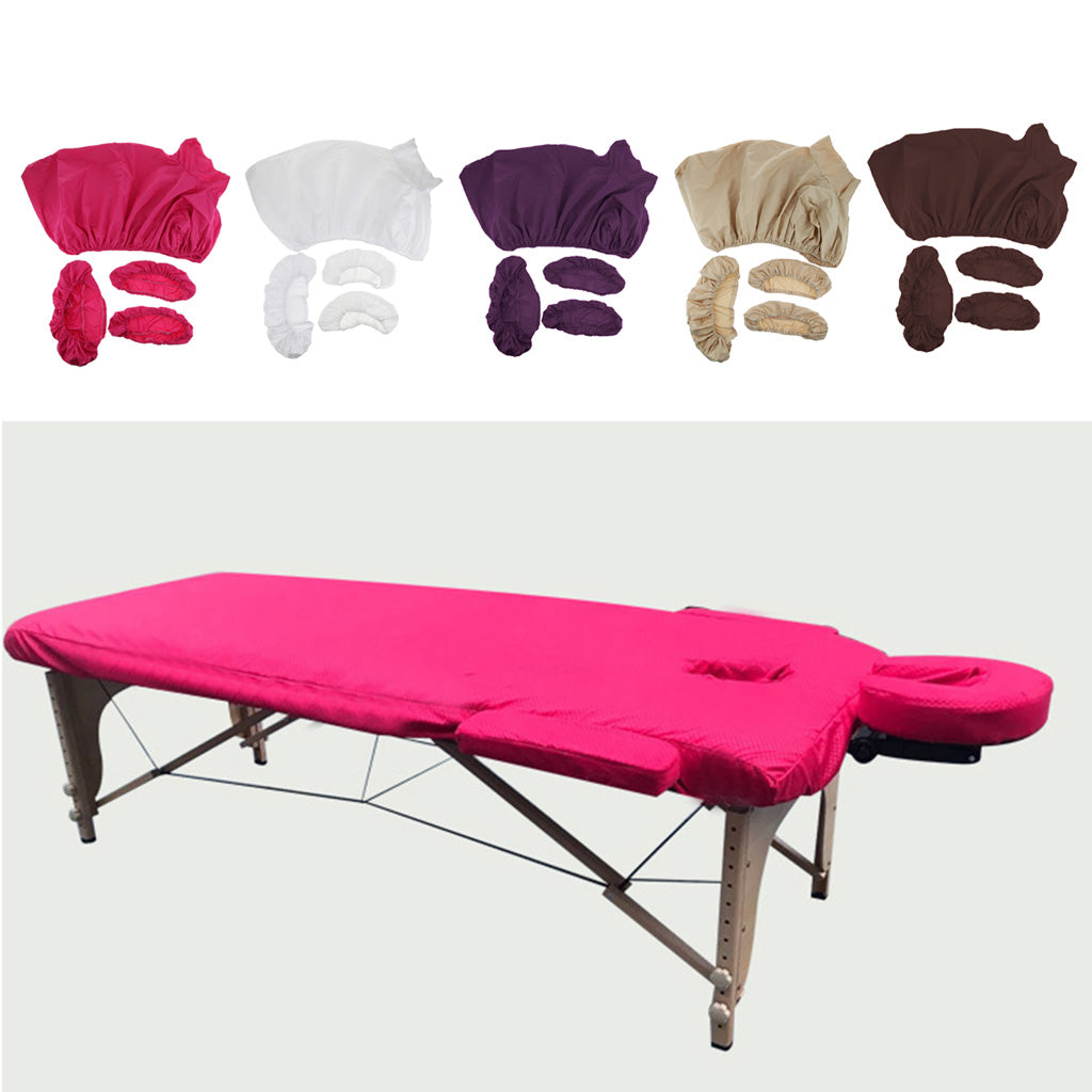 Acupuncture Massage Table Bed Fitted Pad Face Cradle Hand Pillow Cover Rose Red