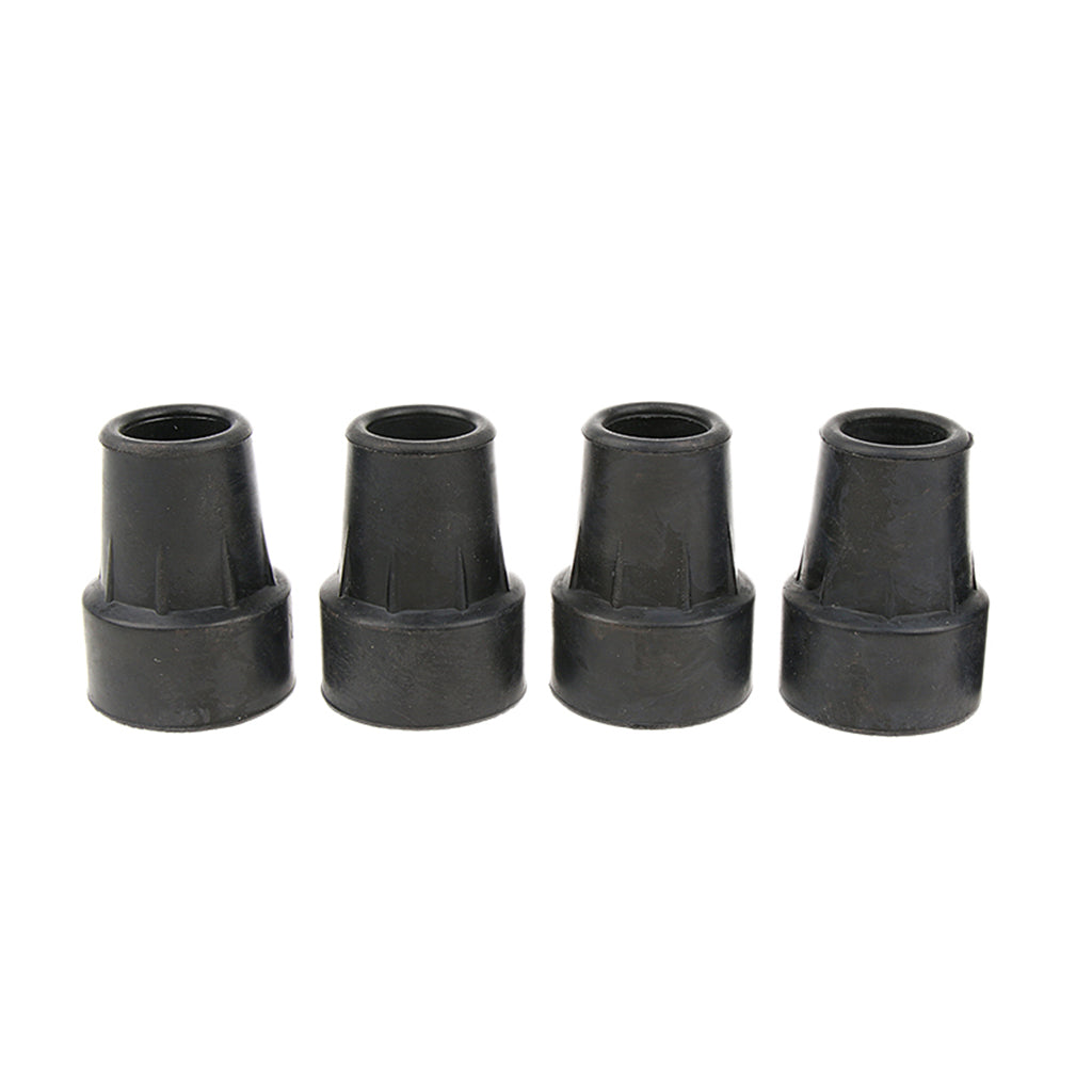 4 Pieces Walking Stick Ferrule Rubber Crutch Tips Bottom End Protector 19mm