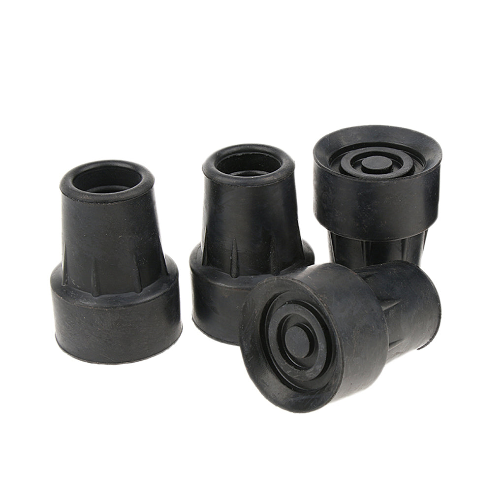 4 Pieces Walking Stick Ferrule Rubber Crutch Tips Bottom End Protector 16mm