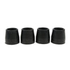 4 Pieces Walking Stick Ferrule Rubber Crutch Tips Bottom End Protector Black