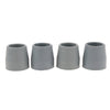 4 Pieces Walking Stick Ferrule Rubber Crutch Tips Bottom End Protector Gray