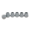 6 Pieces Rubber Tip For Cane Walking Stick Crutches Chair 7/8 inch Gray