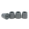 4 Piece Crutch Ferrule Rubber End Walking Stick Tip Protector Non Skid Gray