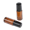 20 Pieces Portable Travel 5ml Essential Oil Glass Roller Bottles Light Tan