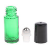 20 Pieces Portable Travel 5ml Essential Oil Glass Roller Bottles Light Green