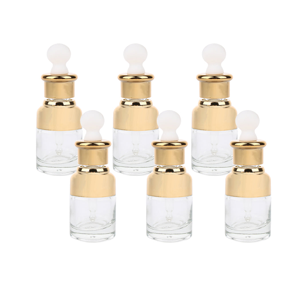 6 Pieces Glass Pipette Eye Dropper Bottles For Essential Oil Makeup 50ML