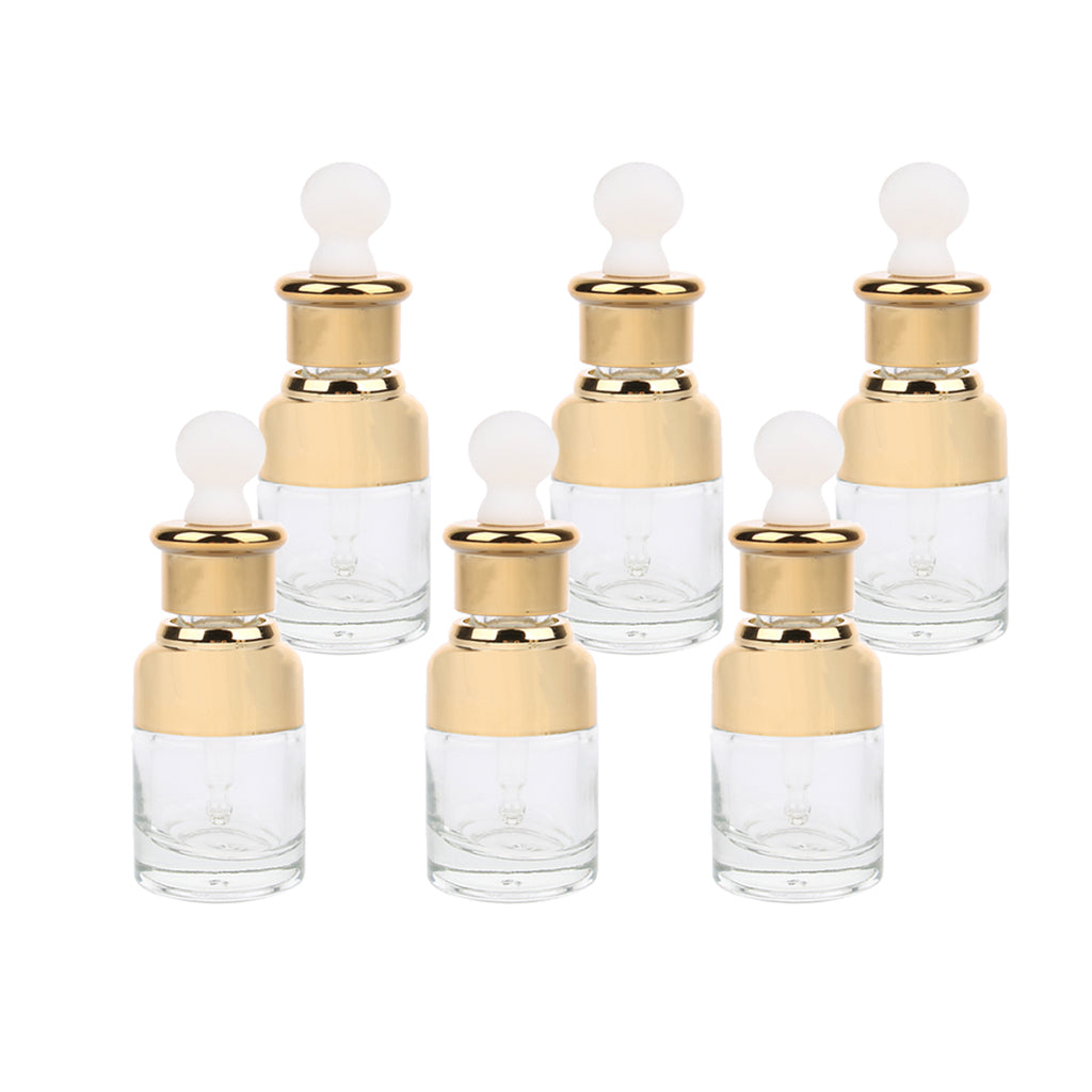 6 Pieces Glass Pipette Eye Dropper Bottles For Essential Oil Makeup 50ML