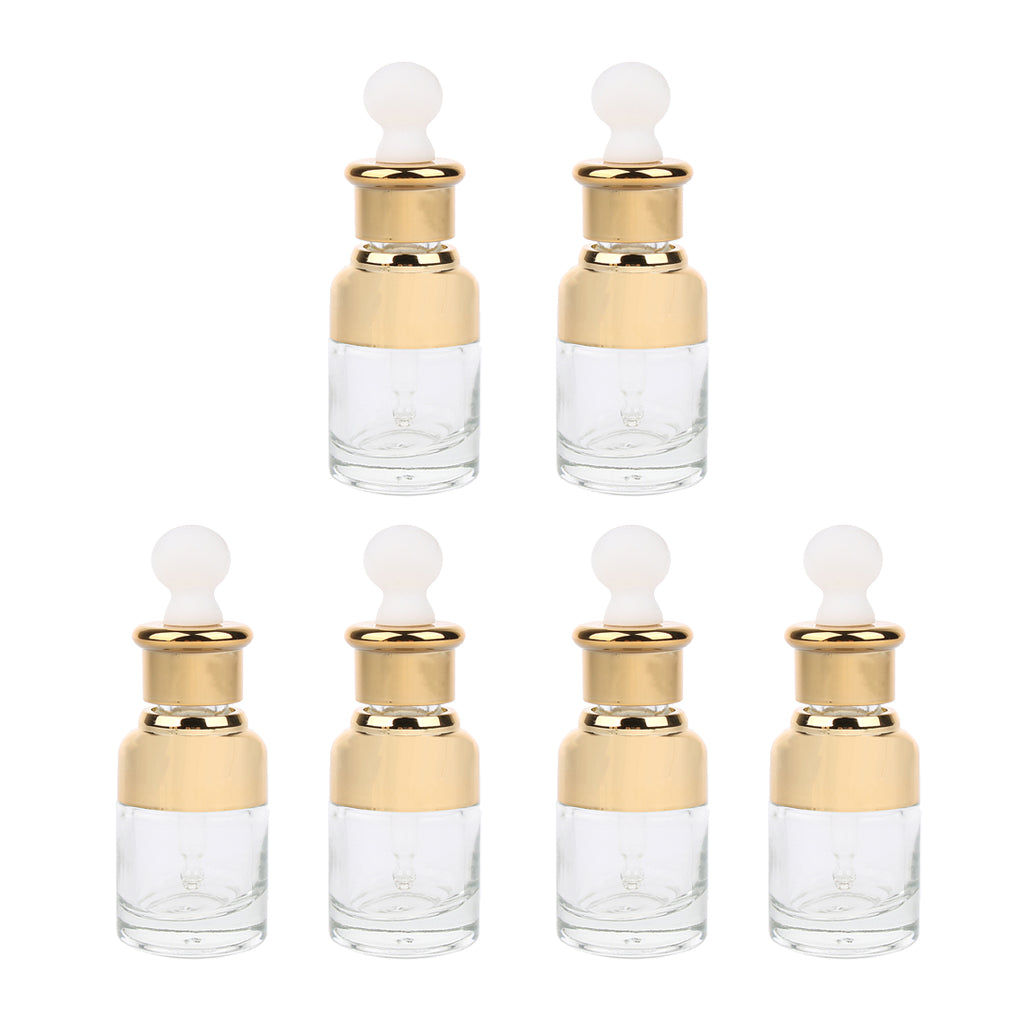 6 Pieces Glass Pipette Eye Dropper Bottles For Essential Oil Makeup 50ML