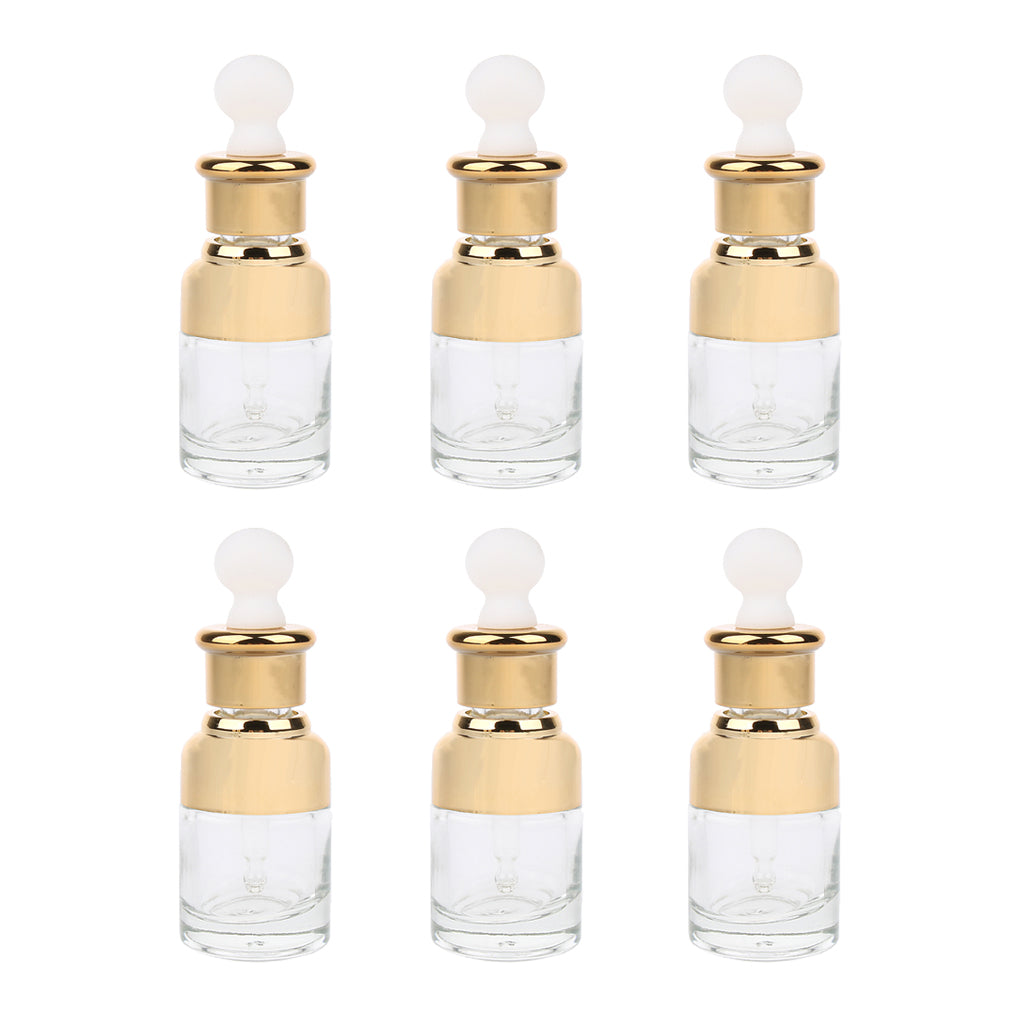 6 Pieces Glass Pipette Eye Dropper Bottles For Essential Oil Makeup 50ML