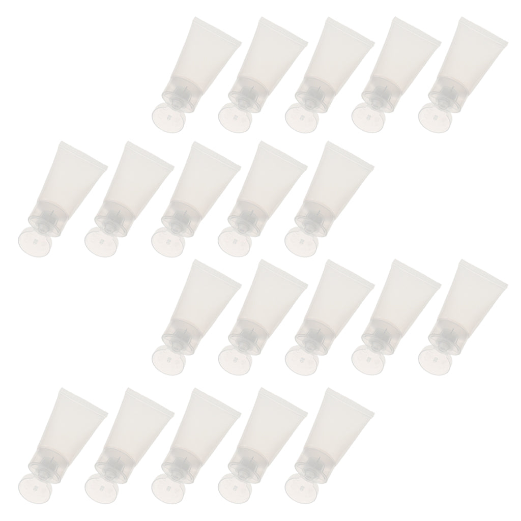 20x 30ml Empty Travel Lotion Bottles Hand Cream Containers Clear-Flip Cap