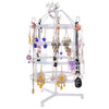 4 Tiers Metal Rotating EarringS Display Stand Jewelry Holder Rack White