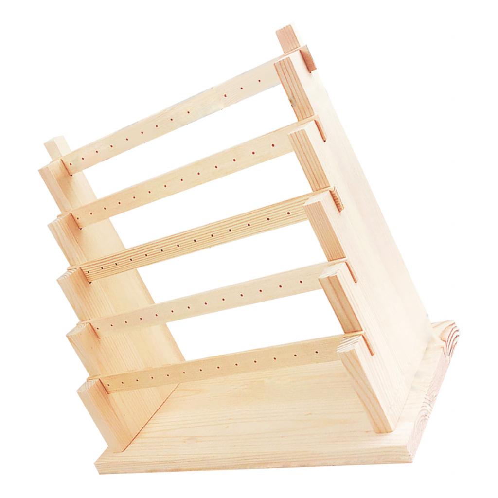 Wood Earring Stand Earring Holder Display Stand Jewelry Display Rack 5 Tier