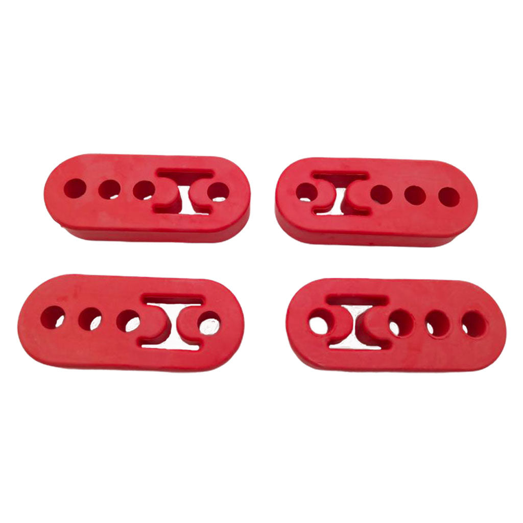 Universal Polyurethane Muffler Exhaust Hanger Hangers 4PCS Red