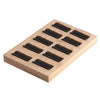 Wooden Earrings Rings Jewelry Display Tray Organizer Holder 10 Slots Black