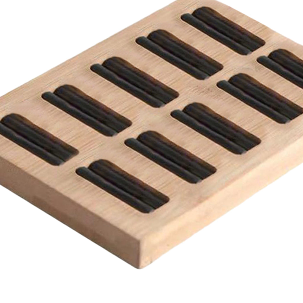 Wooden Earrings Rings Jewelry Display Tray Organizer Holder 10 Slots Black