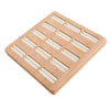 Wooden Earrings Rings Jewelry Display Tray Organizer Holder 15 Slots White