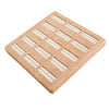 Wooden Earrings Rings Jewelry Display Tray Organizer Holder 15 Slots White