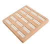 Wooden Earrings Rings Jewelry Display Tray Organizer Holder 15 Slots White