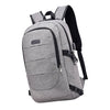 Anti-theft USB Charging Backpack Laptop Notebook Travel School Bag Gray