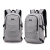 Anti-theft USB Charging Backpack Laptop Notebook Travel School Bag Gray