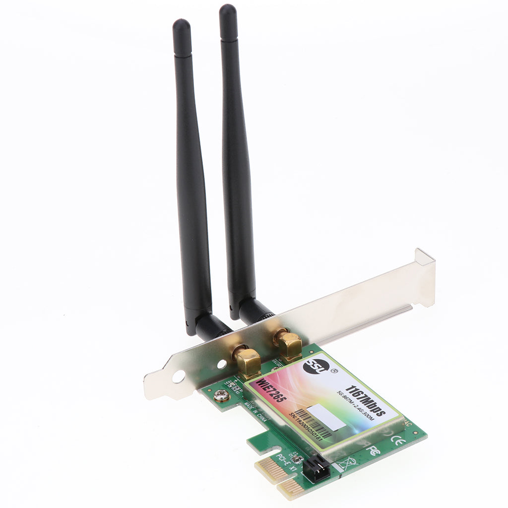 600M Wireless Network Card,PCI-E Express Card Adapter/Dual Band 2.4/5G