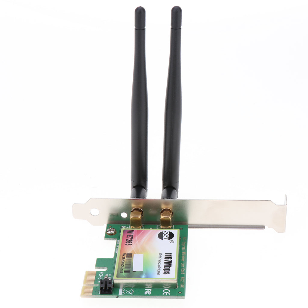 600M Wireless Network Card,PCI-E Express Card Adapter/Dual Band 2.4/5G