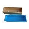 Flexible Rectangular Soap Silicone Loaf Mold Wood Box for 42oz Soaps Blue