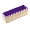 Flexible Rectangular Soap Silicone Loaf Mold Wood Box for 32oz Soap  Purple