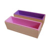 Flexible Rectangular Soap Silicone Loaf Mold Wood Box for 32oz Soap  Purple