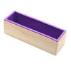 Flexible Rectangular Soap Silicone Loaf Mold Wood Box for 32oz Soap  Purple