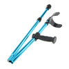 Adjustable Forearm Crutches Aluminum Arm Cuff Crutch w/ Handle Grip Blue