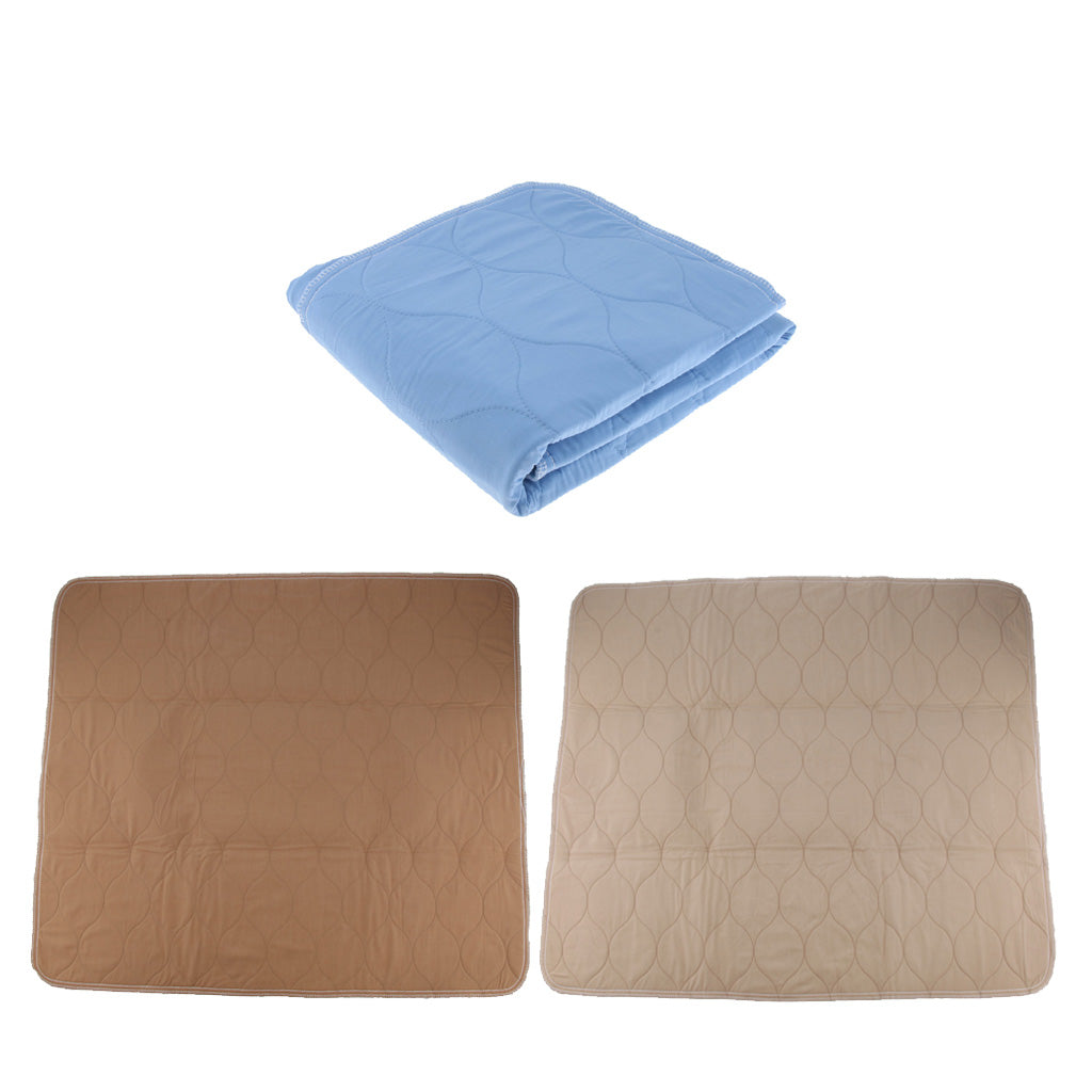 Soft 4-Layer Waterproof Incontinence Bed Underpads 70 x 80 cm Blue