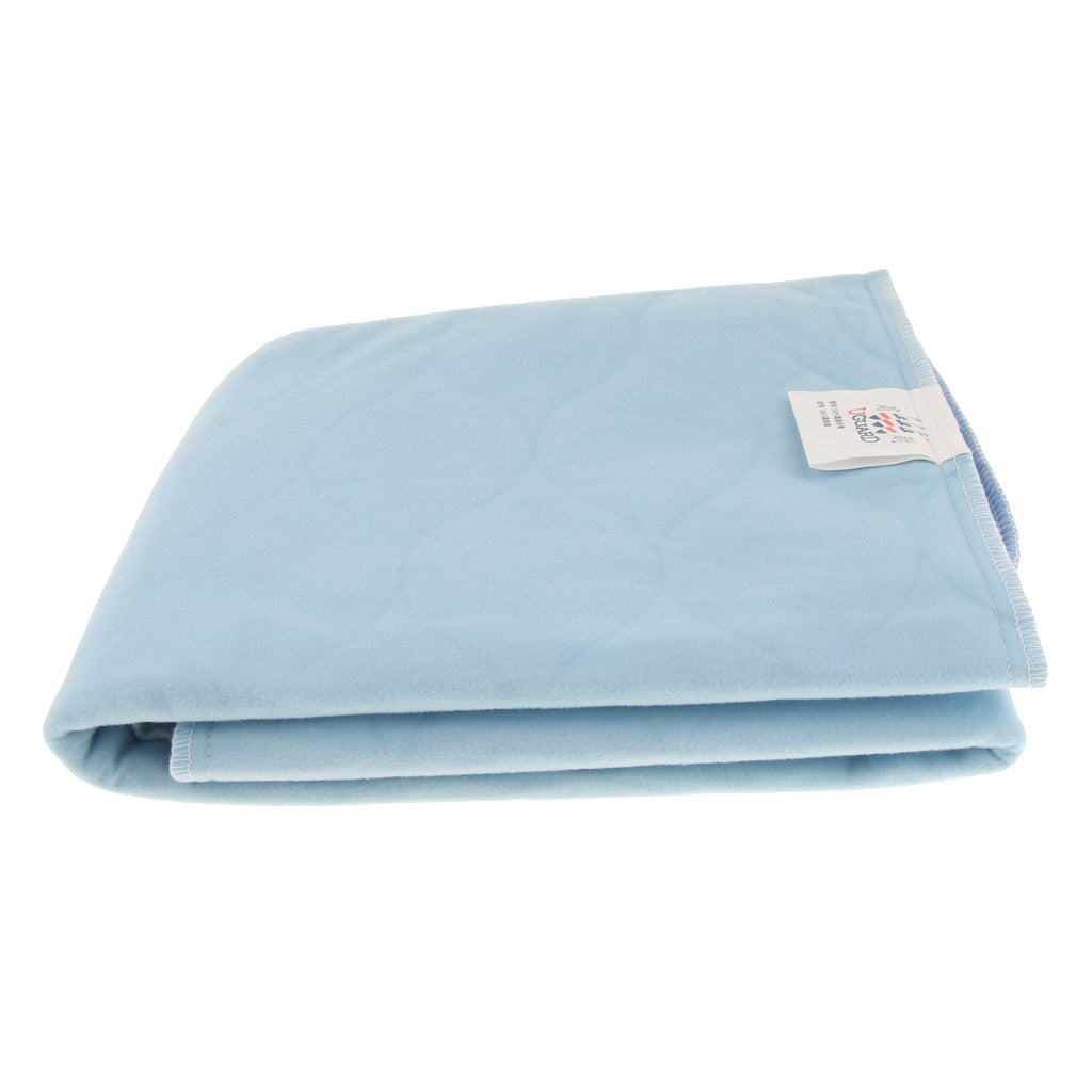 Soft 4-Layer Waterproof Incontinence Bed Underpads 70 x 80 cm Blue