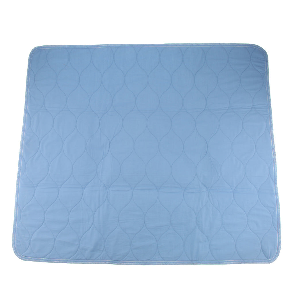 Soft 4-Layer Waterproof Incontinence Bed Underpads 70 x 80 cm Blue