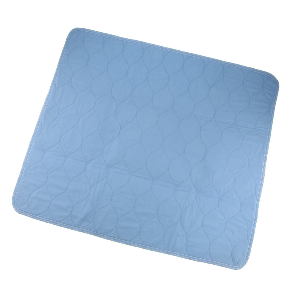 Soft 4-Layer Waterproof Incontinence Bed Underpads 70 x 80 cm Blue