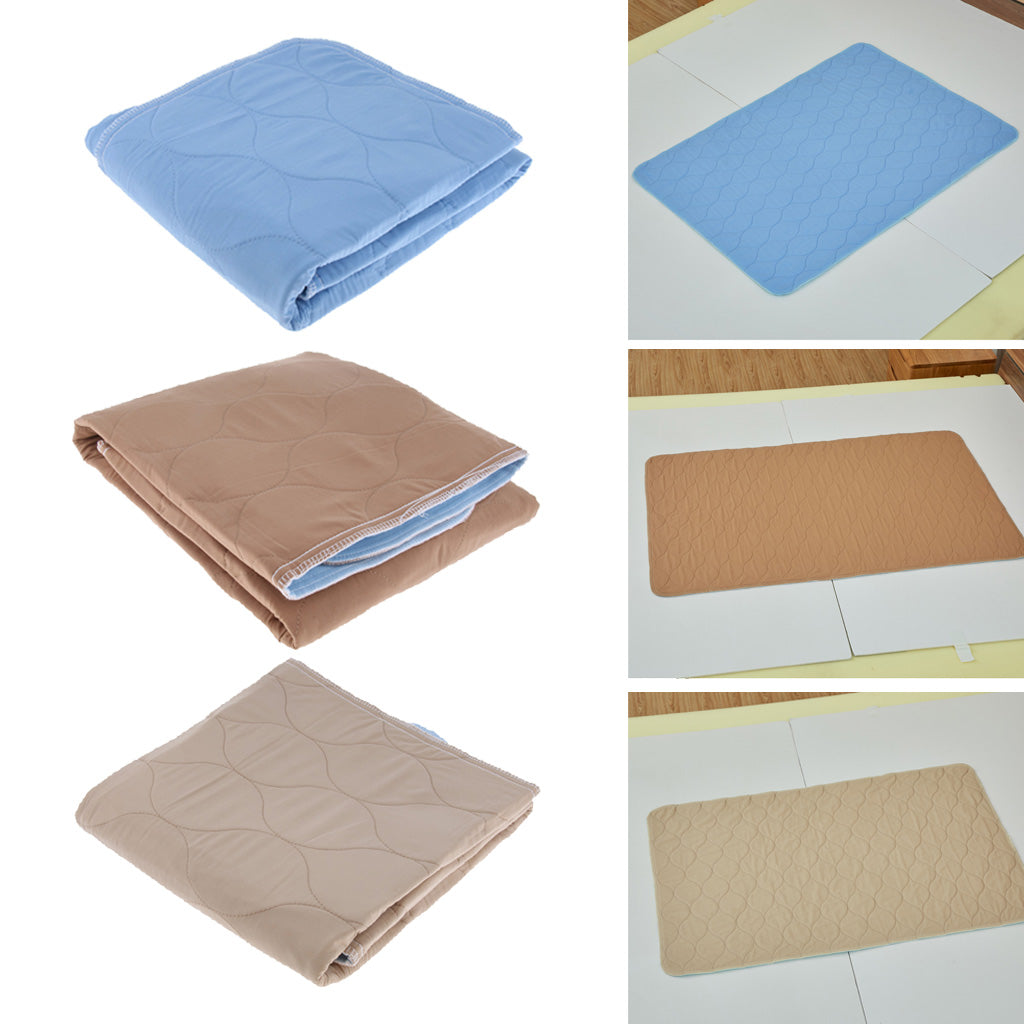 Soft 4-Layer Waterproof Incontinence Bed Underpads 70 x 80 cm Blue