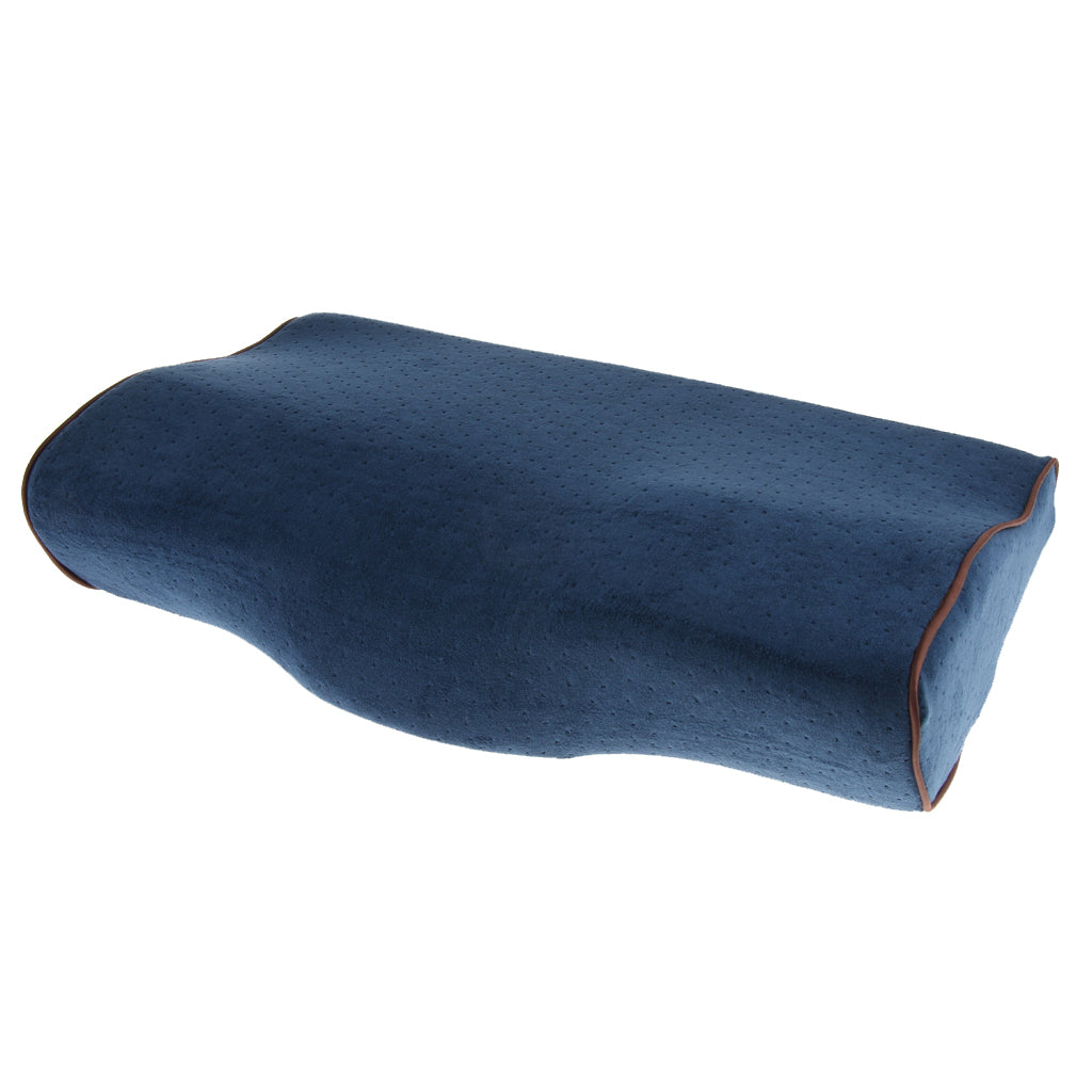 Memory Foam Sleeping Pillow Cushion for Neck Shoulder Back Pain Dark Blue