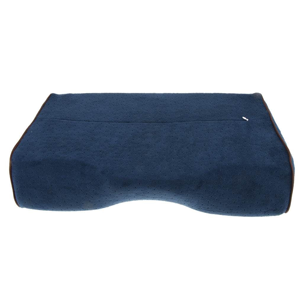 Memory Foam Sleeping Pillow Cushion for Neck Shoulder Back Pain Dark Blue